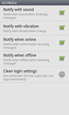 GO FBChat android App screenshot 0